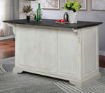 Scobey Antique Gray Wood Kitchen Island