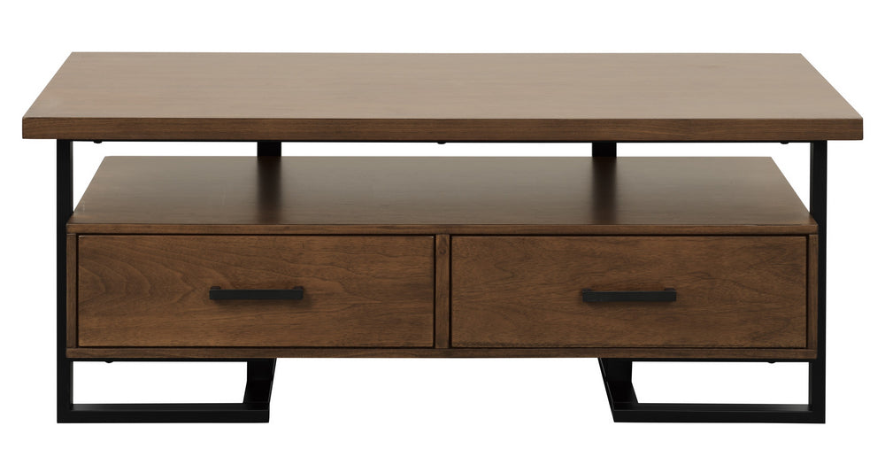 Sedley Walnut Wood 2-Drawer Coffee Table