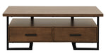 Sedley Walnut Wood 2-Drawer Coffee Table