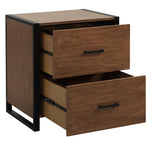 Sedley Walnut Wood 2-Drawer File Cabinet