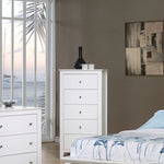 Selena Buttermilk Wood 5-Drawer Chest