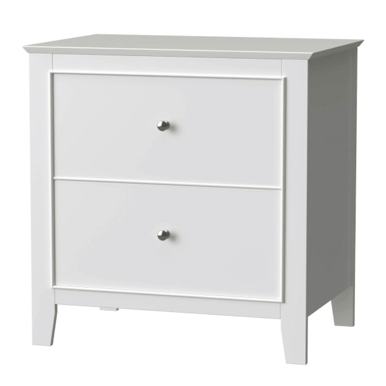 Selena Buttermilk Wood 2-Drawer Nightstand