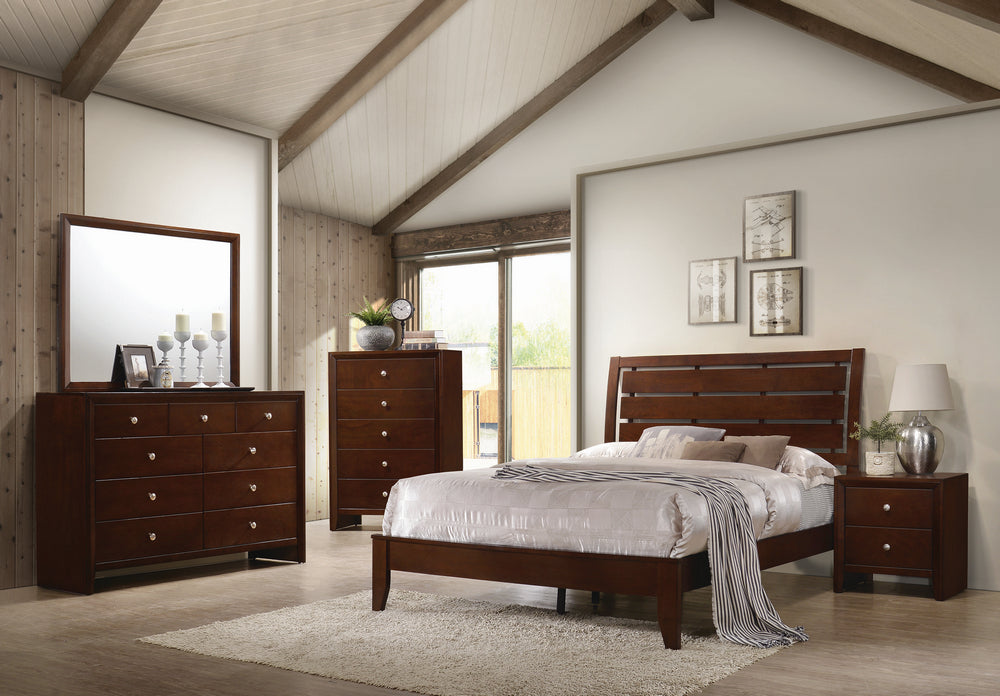 Serenity 5-Pc Rich Merlot Wood Full Bedroom Set