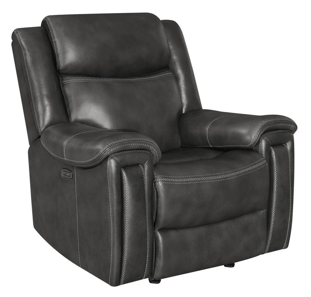 Shallowford Charcoal Dual Power Glider Recliner