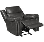 Shallowford Charcoal Dual Power Glider Recliner