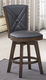 Shanta 2 Black Faux Leather Counter Height Chairs