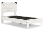 Shawburn Whitewash Wood Twin Platform Bed with Headboard