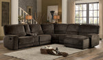 Shreveport 6-Pc Brown RAF Manual Recliner Sectional