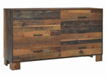 Sidney 5-Pc Rustic Pine Wood Twin Panel Bedroom Set