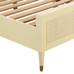 Sierra Buttermilk Wood/Rattan King Platform Bed