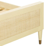 Sierra Buttermilk Wood/Rattan King Platform Bed