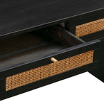 Sierra Noir Wood/Brown Rattan Desk