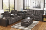 Acieona 3-Pc Slate Chenille Manual Recliner Sectional Sofa (Oversized)