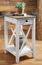 Adalane Gray/White Wood Accent Table
