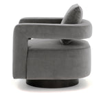 Alcoma Otter Velvet Swivel Accent Chair