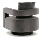 Alcoma Otter Velvet Swivel Accent Chair