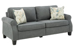 Alessio Charcoal Fabric 2-Seat Sofa