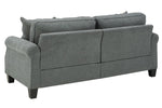 Alessio Charcoal Fabric 2-Seat Sofa