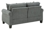 Alessio Charcoal Fabric Loveseat