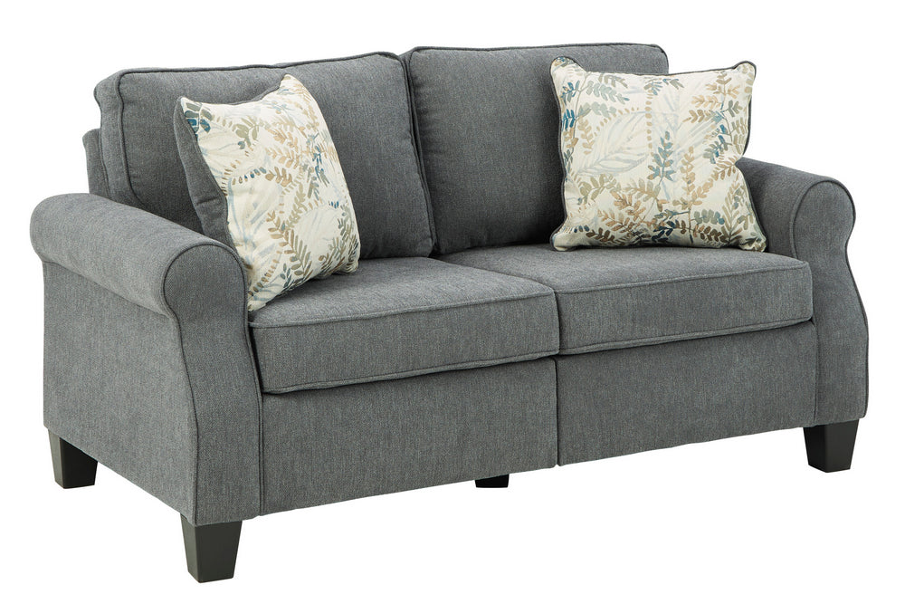 Alessio Charcoal Fabric Loveseat