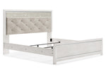 Altyra Gray/White King Panel Bed