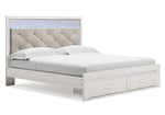 Altyra Gray/White King Storage Bed