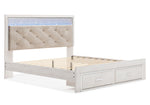 Altyra Gray/White King Storage Bed