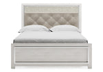 Altyra Gray/White Queen Panel Bed