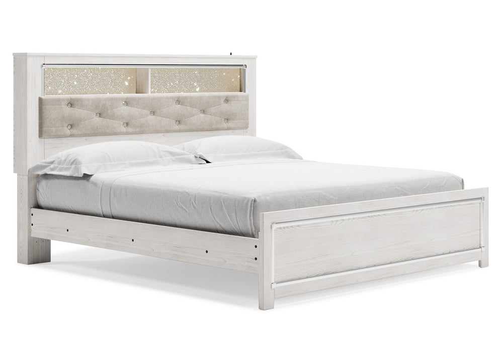 Altyra White King Bookcase Bed