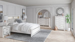 Altyra White Queen Bookcase Bed