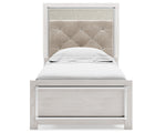 Altyra Gray/White Twin Panel Bed