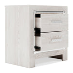 Altyra White Wood 2-Drawer Nightstand