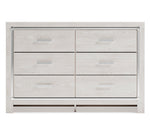 Altyra White Wood 6-Drawer Dresser