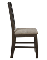 Ambenrock 2 Light Brown Fabric/Black Wood Side Chairs