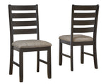 Ambenrock 6-Pc Almost Black Wood Dining Table Set