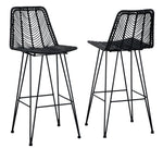 Angentree 2 Black Resin Fiber/Steel Bar Stools