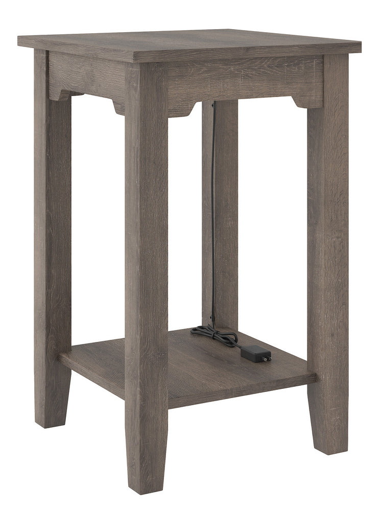 Arlenbry Gray Wood Chair Side End Table