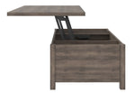 Arlenbry Gray Wood Lift-Top Coffee Table