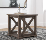 Arlenbry Gray Wood Square End Table