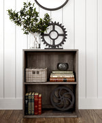 Arlenbry Gray Wood Small Bookcase