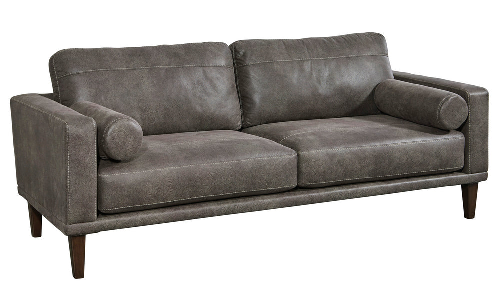 Arroyo Smoke Faux Leather 2-Seat Sofa