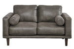 Arroyo Smoke Faux Leather Loveseat