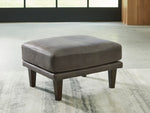 Arroyo Smoke Faux Leather Ottoman