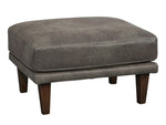 Arroyo Smoke Faux Leather Ottoman