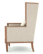 Avila Linen Fabric/Wood Accent Chair