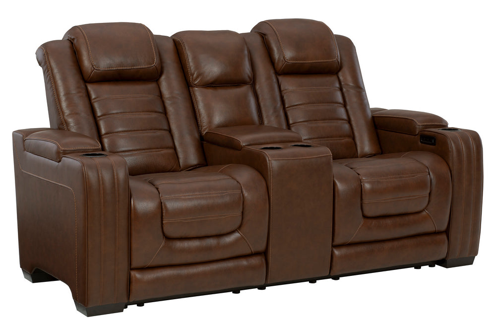 Backtrack Chocolate Power Recliner Loveseat