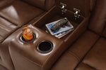 Backtrack Chocolate Power Recliner Loveseat