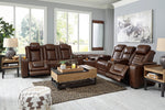 Backtrack Chocolate Power Recliner Loveseat