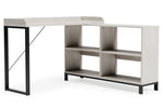 Bayflynn Whitewash Wood/Black Metal L-Desk