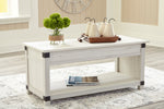 Bayflynn Whitewash Wood Lift-Top Coffee Table